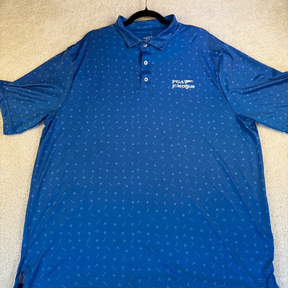 GARB Mens PGA Jr League Jordan 9‎ Golf Polo Shirt Blue XLarge XL